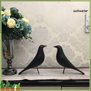 Soltweter creativo pájaro forma estatua decoración hermosa linda resina estatua exhibición para el hogar