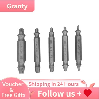 Granty - juego de herramientas Extractor de tornillos de Metal con caja de plástico