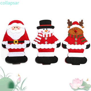 COLLAPSAR Dining-Table Cutlery Bag Christmas New Year Decor Fork Case New Eve Xmas Ornaments Party Decoration Home Cover