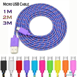 Cable Micro Usb De 1 M 2 M 3 M Cable De carga rápida trenzado De nailon Usb Para Huawei Xiaomi Samsung