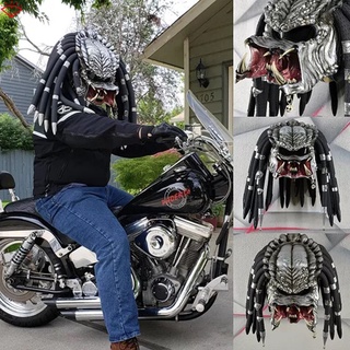 Predator casco para Motocicleta/de Látex/cuello completo/diadema/Halloween/disfraz de Halloween (7)