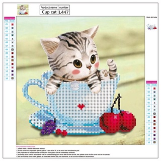 club 5d diy diamond pintura linda taza gato punto de cruz bordado mosaico kits (8)