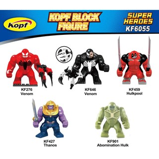 kf6055 kf901 abominación compatible con lego minifigures vengadores escorpión seda shocker spider man spiderman bloques de construcción juguetes de niños