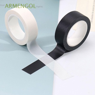 armengol diy cinta de papel enmascarada multifunción papelería cinta adhesiva estudiantes anti-sucio escribir sólido blanco negro arte dibujo papel decorativo