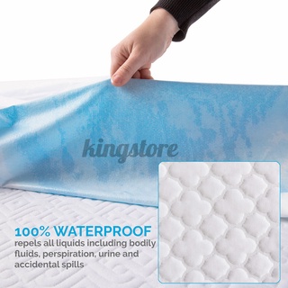 impermeable jacquard nublado colchón topper protector cubierta almohadilla hipoalergénico contra el polvo ácaros bacterias (6)