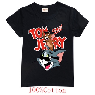 Tom & Jerry ropa de niños niños camisetas verano niños manga corta de dibujos animados camiseta niñas Tops camisetas