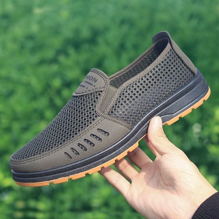 Viejo Beijing Zapatos De Tela De Los Hombres Transparente Lona Antideslizante Resistente Al Desgaste Trabajo Casual Solo Ligeros Medio (7)
