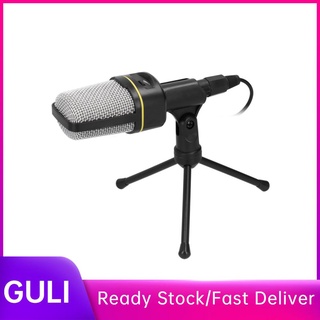 Guli Studio - micrófono de condensador de grabación (3,5 mm, con trípode de escritorio)