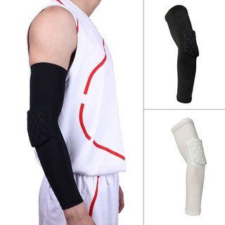 manga de brazo estilo panal de poliéster, almohadilla protectora de codo anti-arañazos, para deporte