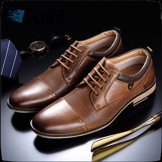 Italiano hombres Formal Oxfords zapatos de negocios cómodo Patchwork Durable negocio