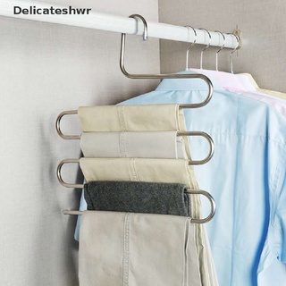 [delicateshwr] estante multifuncional tipo s de acero inoxidable para pantalones antideslizantes de almacenamiento en caliente