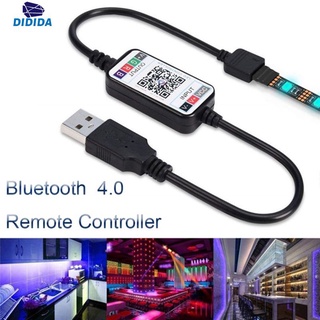 didida Hot Mini Wireless 5-24V Smart Phone Control RGB LED Strip Light Controller USB Cable Bluetooth 4.0 didida