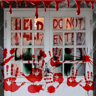Pegatinas de pared para Halloween, diseño de Zombies, ventana, cristal, decoración de pared