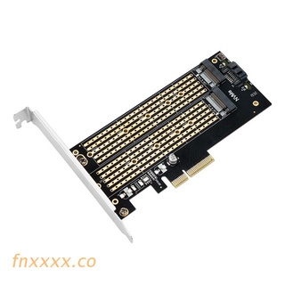 fnxxxx PCI Express Expansion Card PCI-E to M2 Controller PCIe X4 To M.2 NVME Dual Disk Adapter Add On Cards For 2230-22110 SSD