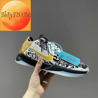 Nike Kobe 5ra generación tenis De baloncesto dorados negros y blancos Para correr tenis casuales zapatos Para el Aumento De la Altura del blogger gran venta promoción Para parejas del mismo Estilo en el Campus
