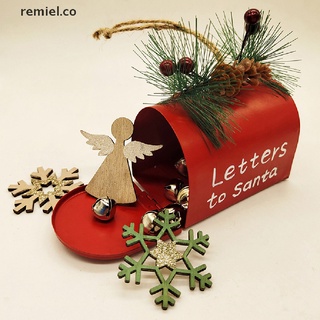 [remiel] 1pcs cartas navideñas a santa árbol decorativo metal estaño buzón [co] (1)
