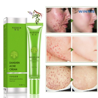 [winnie] 15g crema de eliminación de acné control de aceite poros retráctiles cuidado de la piel anti acné crema de eliminación para la piel