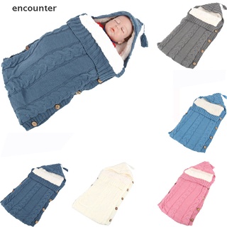 [encounter] Warm Thick Knitted Baby Robes Sleeping Bag Cute Winter Baby Clothing Sleepwear .