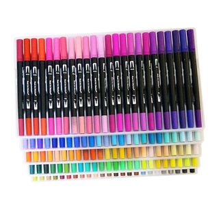 juego de pinceles de pintura de 120 colores, rotuladores de arte, bolígrafos para colorear boceto, escritura
