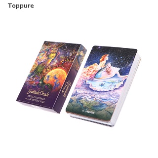 [Toppure] 1Box Gratitude Oracle Cards Tarot Card Prophecy Divination Deck Party Board Game . (1)