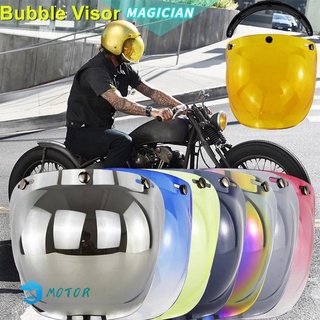 Magic Hot casco accesorios Multicolor cara abierta casco de motocicleta visera de burbuja durable de alta resistencia brillante casco de burbuja visera Flip Up