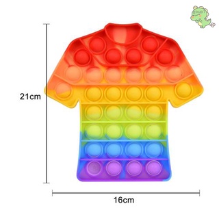 Pop Fidget juguete aliviar el estrés Color arco iris empuje burbuja antiestrés juguete sensorial para niños adultos matar tiempo (9)