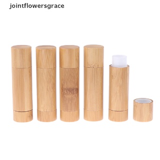 jgco 1pc 4ml natural bambú diy lápiz labial vacío tubo cosmético contenedor de viaje botella de gracia