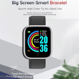 Y68S Smart Watch Fitness Tracker Blood Pressure Smartwatches Waterproof Heart Rate Monitor Bluetooth Smart Wristwatch CHR