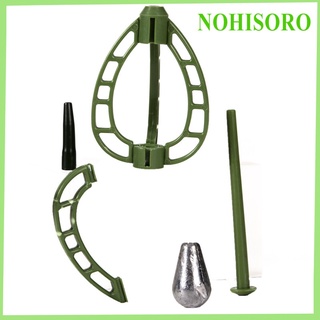 [nohisoro] Alimentador de pesca plomo señuelo soporte Terminal Tackle accesorio verde 20g