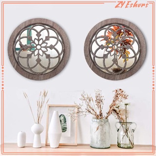 2x shabby pared espejo decorativo redondo granero espejos jardín hotle decoración del hogar