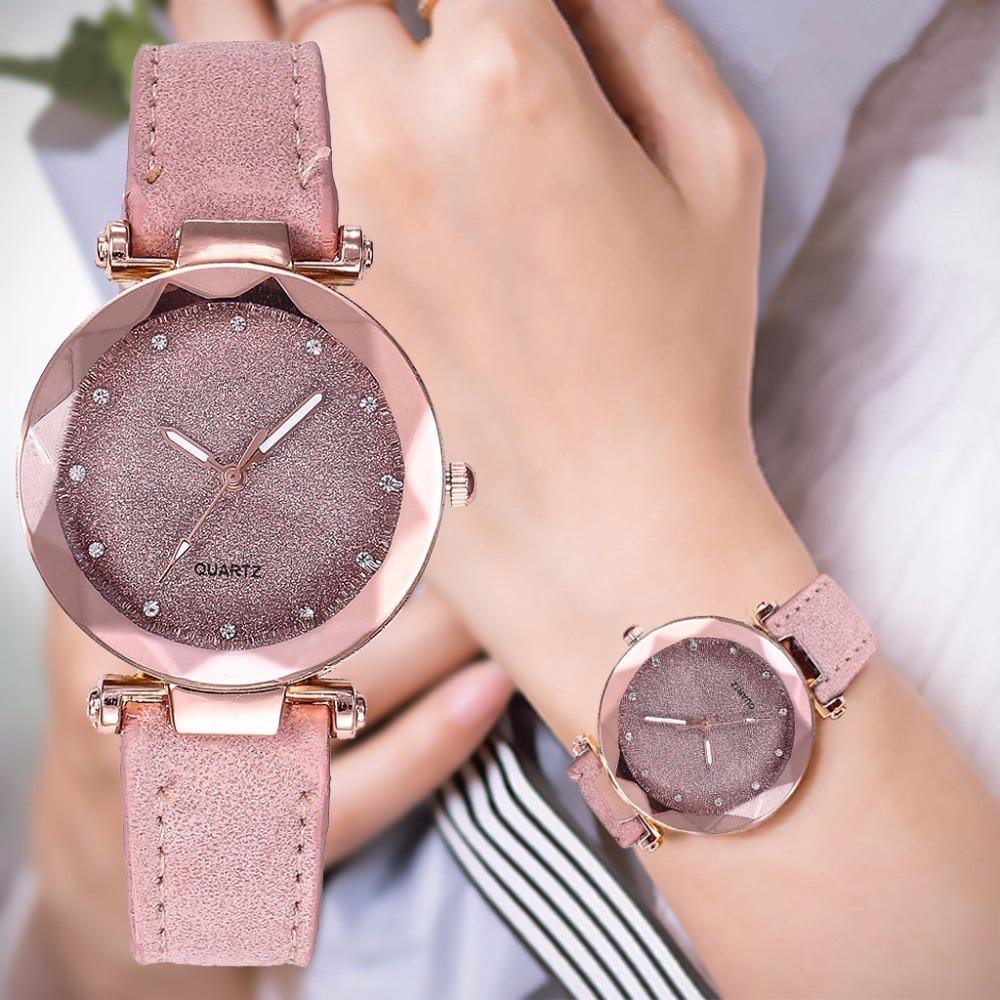 Reloj de cuarzo con diamantes de imitación de oro rosa a la moda para mujer