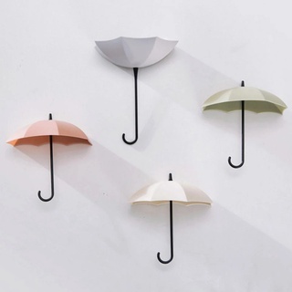 2021 3 unids/set creativo paraguas forma gancho colorido llavero titular hogar dormitorio decoración de pared accesorios
