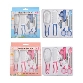 6 piezas kit de cuidado diario para el cabello de uñas de bebé recién nacidos cepillo de aseo y set de manicura