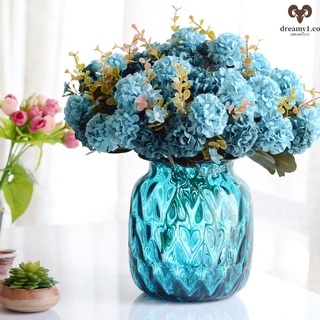 10 cabezas hortensias flor artificial arreglo de boda decoración del hogar estilo europeo