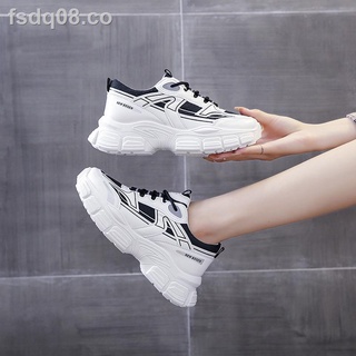 fsdq08.coDaddy shoes mujer otoño 2021 nueva malla versión coreana del bizcocho zapatos casuales individuales zapatos de suela gruesa con cordones para estudiantes de moda para mujer