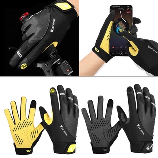 khaos* west biking guantes deportivos de dedo completo pantalla táctil lycra material antideslizante cálido a prueba de viento mtb guantes de carretera