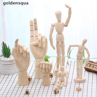[goldensqua] figuras de madera para hombre, diseño de articulaciones móviles, muñecas con madera flexible, arte del hombre [goldensqua]