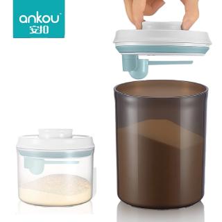 ankou - recipiente redondo para leche en polvo, protección uv, dispensador de fórmula, sin bpa, sellado, botella de almacenamiento de alimentos