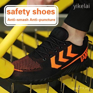 Los hombres zapatos de seguridad de acero dedo del pie zapatos Anti-aplastamiento estructura protectora de seguridad zapatos de trabajo botas de seguridad YcwA