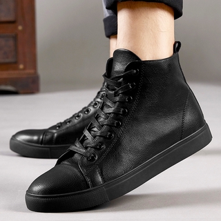 estilo inglés de la moda de los hombres botas zapatos de alta tops transpirable buena calidad ligera (9)