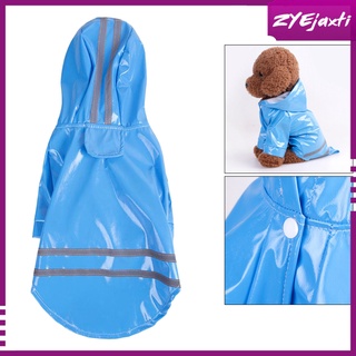 impermeable de perro de ocio ligero cachorro abrigo reflectante chaqueta de lluvia con capucha ropa de abrigo mascota impermeable traje (7)