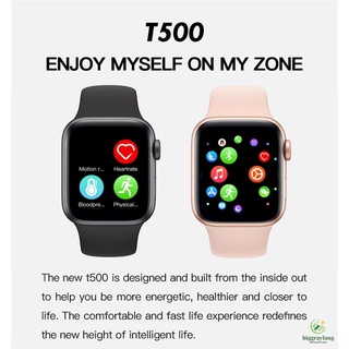 Reloj inteligente T500 Full Touch Screen Smartwatches Bluetooth Smart Sports Watch con rastreador de ritmo cardíaco monitor de pulsera para Android IOS
