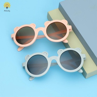 Melodg moda Cool niños gafas de sol niños niñas oso forma niños sombras gafas Streetwear lindo producto al aire libre tendencia gafas de sol Multicolor