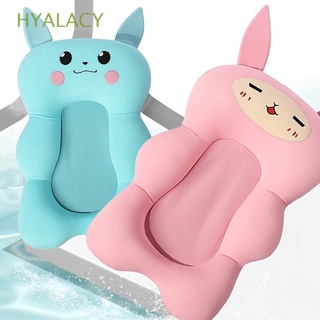 HYALACY Soft Baby Shower Bath Tub Pad Infant Bath Cushion Bathtub Seat Newborn Safety Non-Slip Support Mat Foldable Pillow