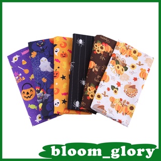 [florescer] 6 pzs telas De algodón Estilo Halloween Para manualidades costuras artesanales