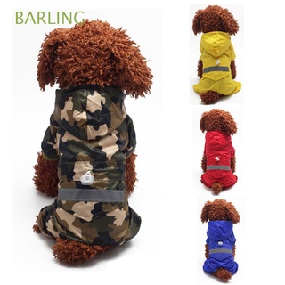 barling mascotas suministros impermeables perro protector solar pu mascota mono chaqueta al aire libre ropa impermeable reflectante transpirable con capucha/multicolor
