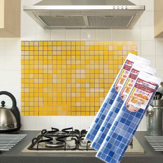 45x70cm mosaico celosía autoadhesiva cocina resistente al calor a prueba de aceite de cocina pegatina de pared/baño de papel de aluminio impermeable a prueba de fuego papel pintado a prueba de grasa decoración del hogar