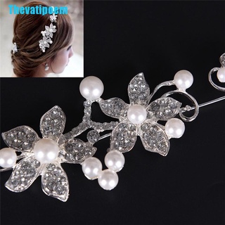 Thevatipoem - diadema de perlas con pedrería de cristal, plata, boda, fiesta, diadema, diadema de novia (3)