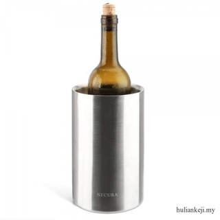 Enfriador de vino cubo de acero inoxidable doble pared botella de vino enfriador champán