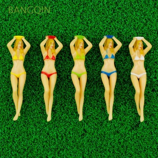 BANGQIN 6Pcs/Pack Bikini Golf Tees Novelty Lady Golf Tee Girl Golf Tee Womens Golf Accessories Plastic 3 inch Pin-up Golfer Gift Golf Practice